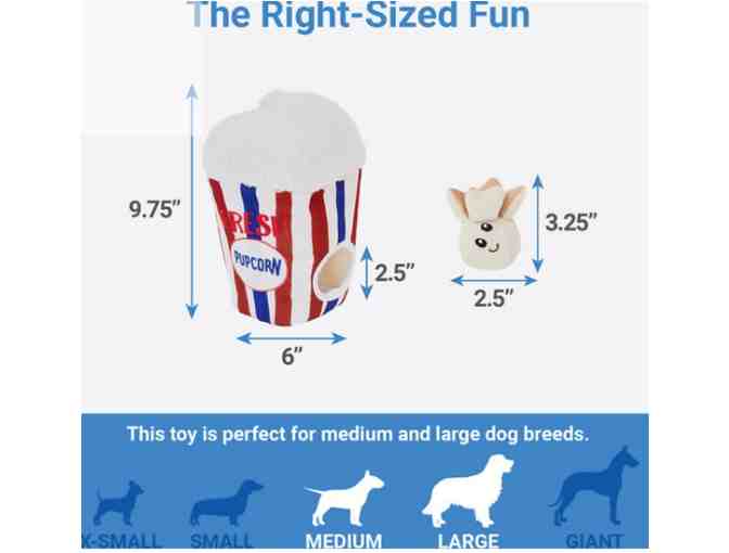 Zoomies and Chill Popcorn Dog toy