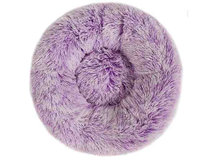 Ultra Plush Faux Fur Purple Donut bed