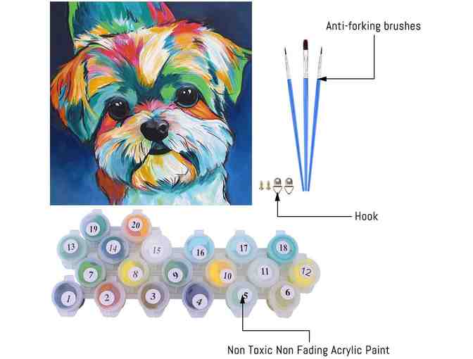 Shih Tzu Paint by Number Picture