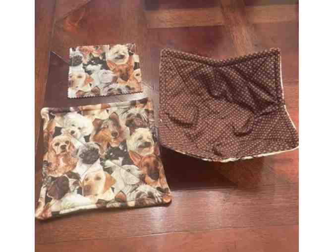 Microwave Bowl Cozy, Hot Pad set.