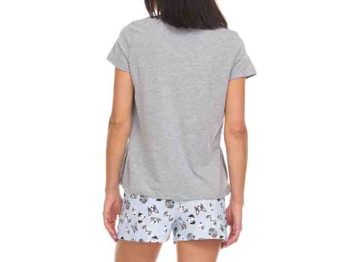 Heather Gray Sleep Short Set for Dog Lovers Size L