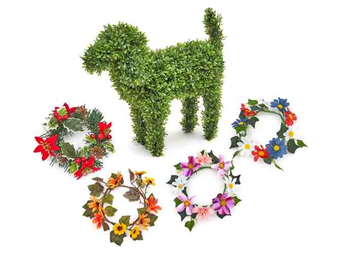 Artificial Boxwood Dog for all Seasons