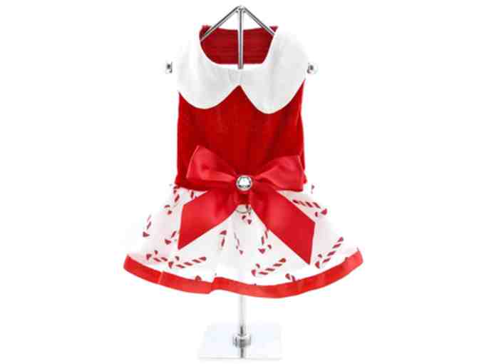 Holiday Harness Dress - Candy Canes small