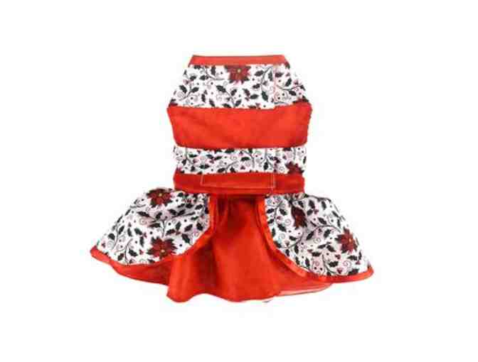 Holiday Holly Dog Dress by Doggie Design - with Leash size Medium