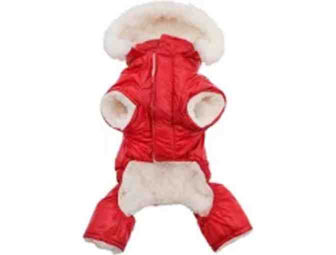 Ruffin It Dog Snow Suit - Red size S/M