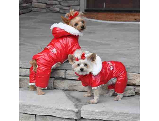Ruffin It Dog Snow Suit - Red size S/M