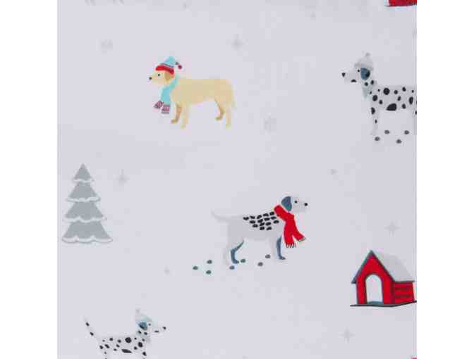 Pups in the Snow Flannel Sheet Set - King