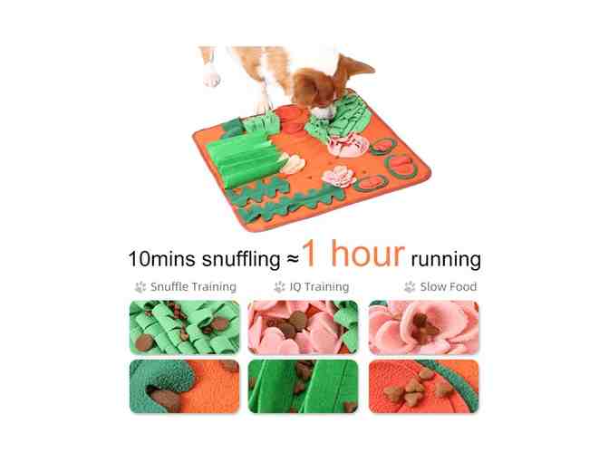 Orange & Green Pet Snuffle Mat by DogLemi