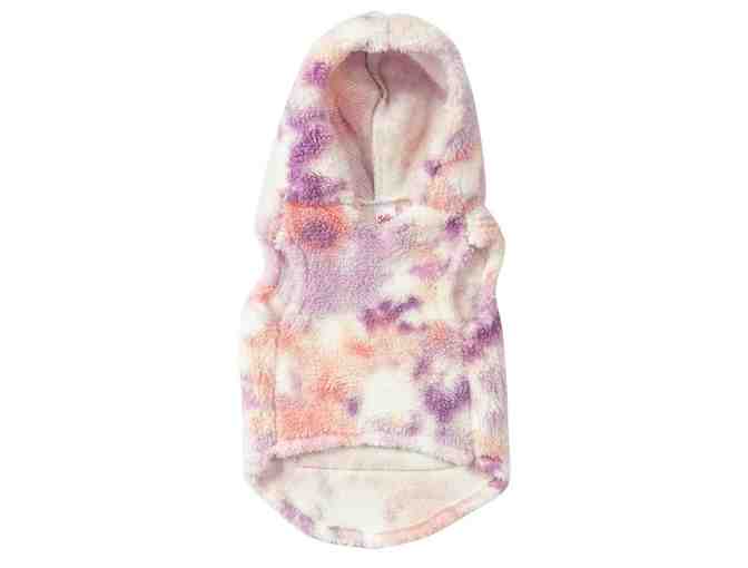 Justice Pet Polyester Sherpa Tie-Dye Dog Hoodie, S Pink and Lavender