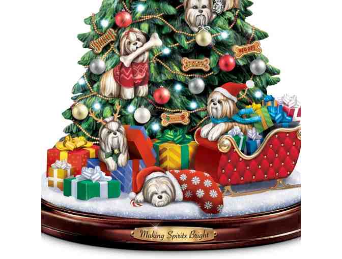 Exclusive collectible Shih Tzu tabletop Christmas tree from The Bradford Exchange