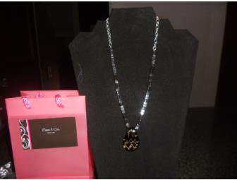 Red Glass Seed Bead Necklace and Earring Set