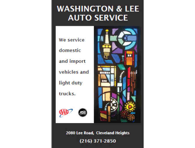 Oil Change at Washington & Lee Service