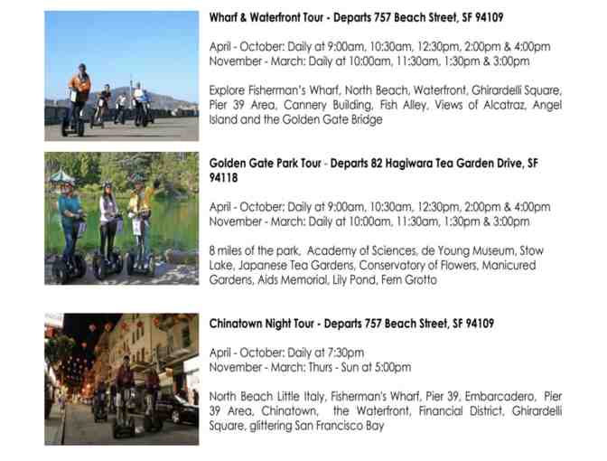 San Francisco Segway Tour for 2 - make it an experience!