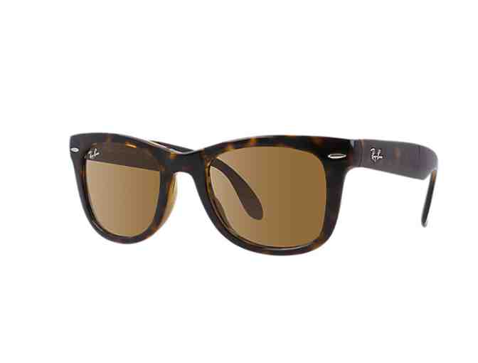 Ray-Ban Tortoise Folding Sunglasses with Case