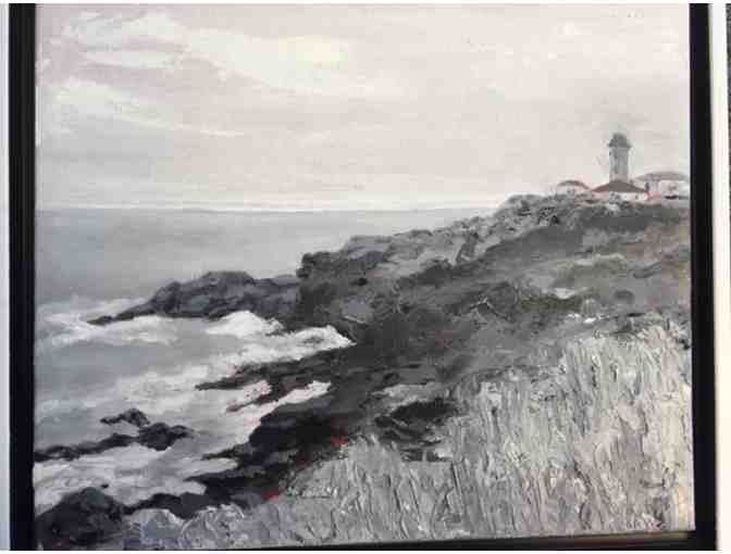 'Beavertail Light' Painting by Bob Martin