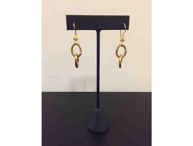 18K Gold Plated Two-Link Earrings by Lisa Mackey Design