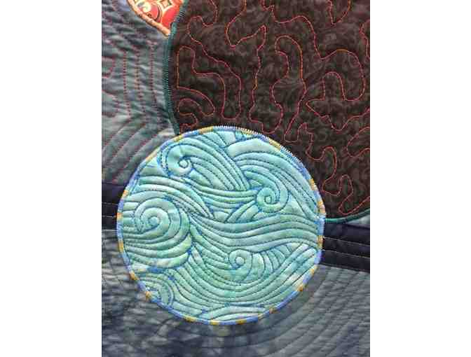 'Planets Realign' Handcrafted Wall Hanging Quilt by Wendy Overly