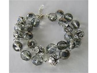 Bohemian Glass Crystal Earrings and Bracelet