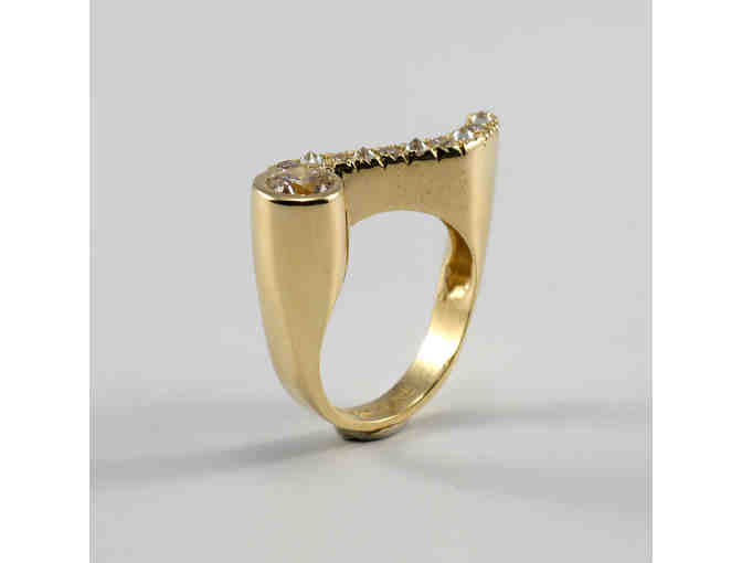 Awesome!-OneOfAKind Gold Ring w/ Diamonds by Master Jeweler Jay Sharpe