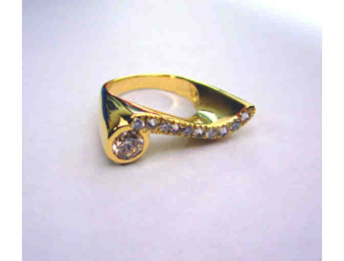 Awesome!-OneOfAKind Gold Ring w/ Diamonds by Master Jeweler Jay Sharpe