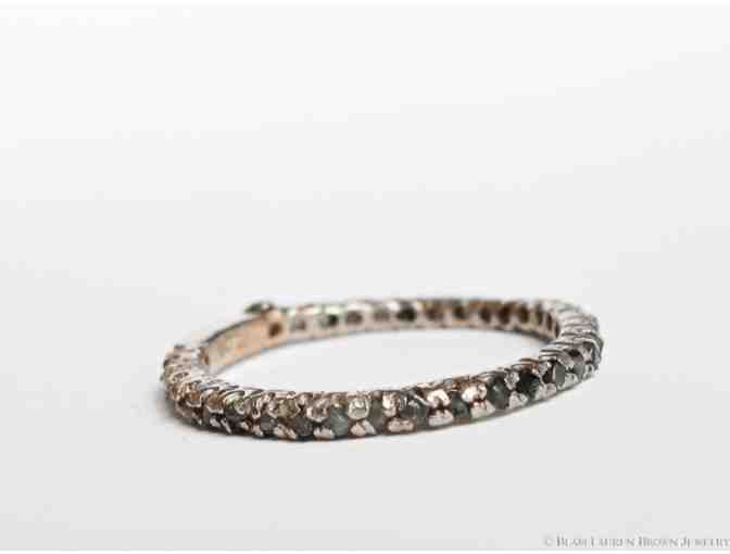 Beautiful Uncut! Raw! Diamonds-in Gold Eternity Ring