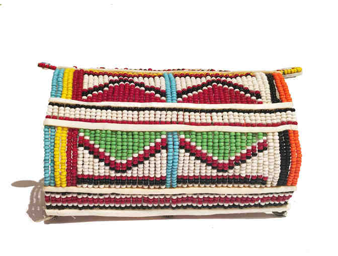 Authentic, Hand-beaded Maasai cuff donated by Lisa Linhardt
