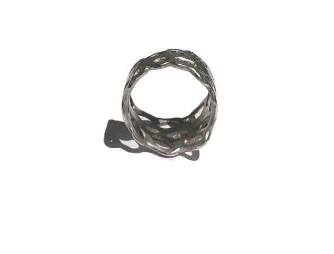 Darling Sterling Lace Coral & Diamonds Ring by Alexandra Hart