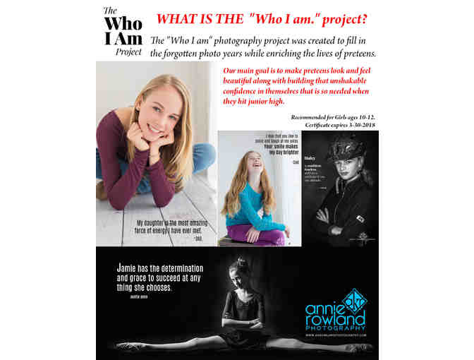Annie Rowland Photography: Tween Photo Shoot - The 'Who I Am' Project