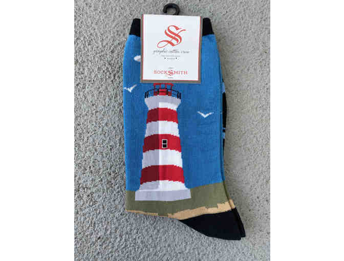 Socksmith Design: Women's 'Lighthouse - Coastal Blue' Socks