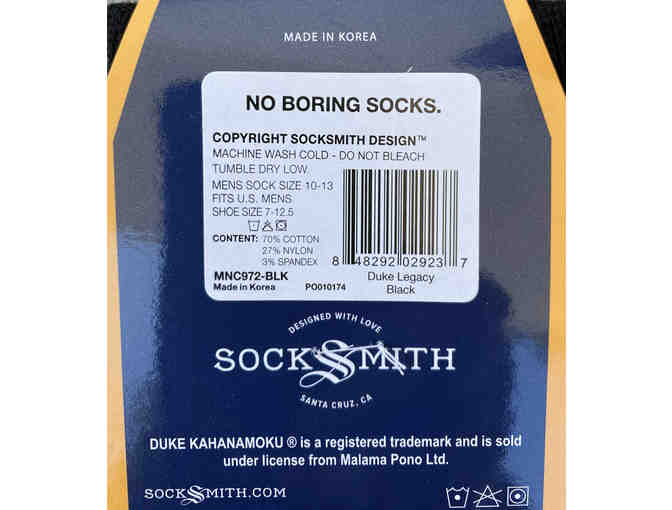 Socksmith Design: Men's 'Duke Legacy - Black' Socks