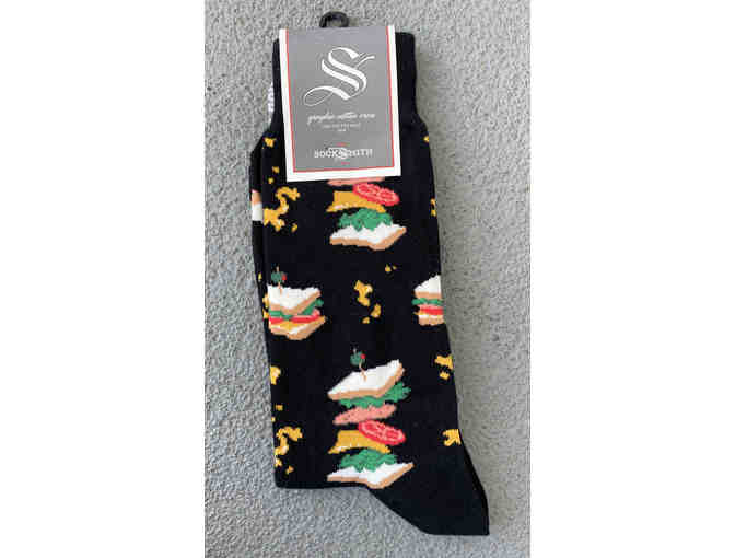 Socksmith Design: Men's 'Sandwiches - Black' Socks