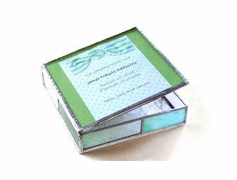 Handmade custom stained glass memory box