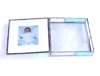 Handmade custom stained glass memory box