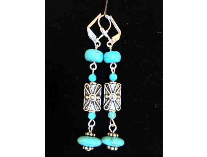 Turquoise & Howlite Necklace and Matching Earrings