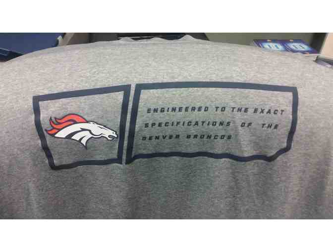 Denver Broncos Signed NFL Game Football + Bronco's DryFit Shirt