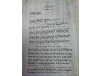 Copy of Waite Phillips Letter Donating Philmount Scout Ranch to the BSA