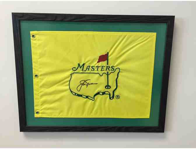 Masters Package including framed and signed Golf Flag by Jack Nicklaus