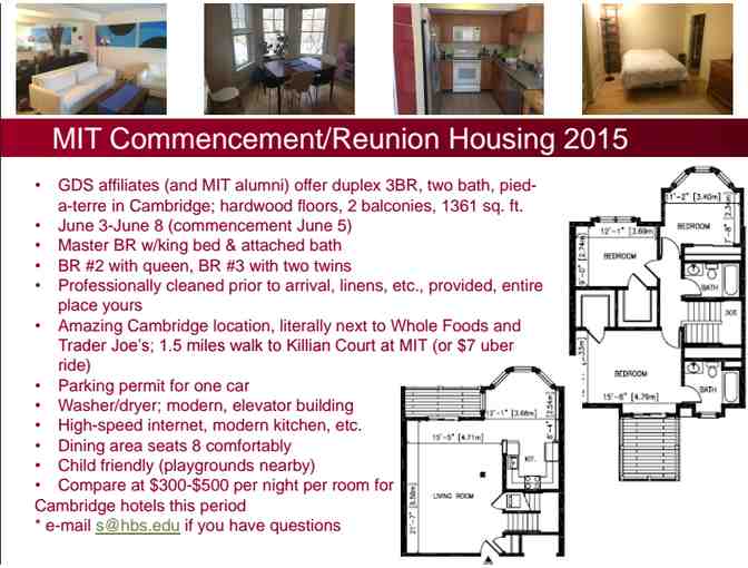 MIT 2015 Commencement/Reunion Housing