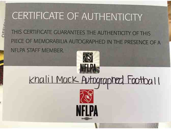 Oakland Raiders Khalil Mack Autographed Football