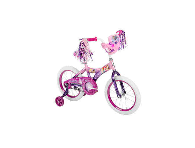 16' Huffy Disney Princess Bike with Training Wheels and Child Helmet