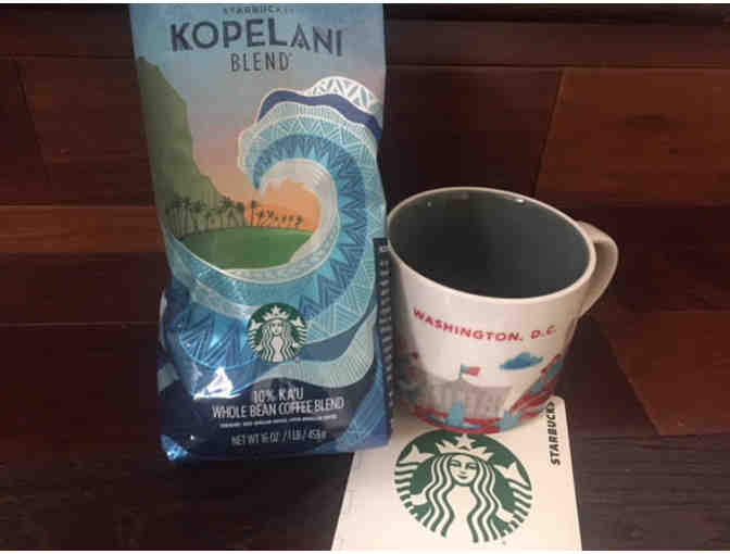 $15 Starbucks Gift Card with a Starbucks Washington D.C. Mug & Coffee Beans - Photo 1