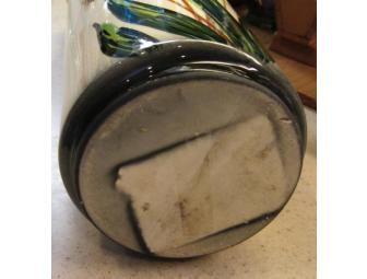 Vintage vase, cattail design #2