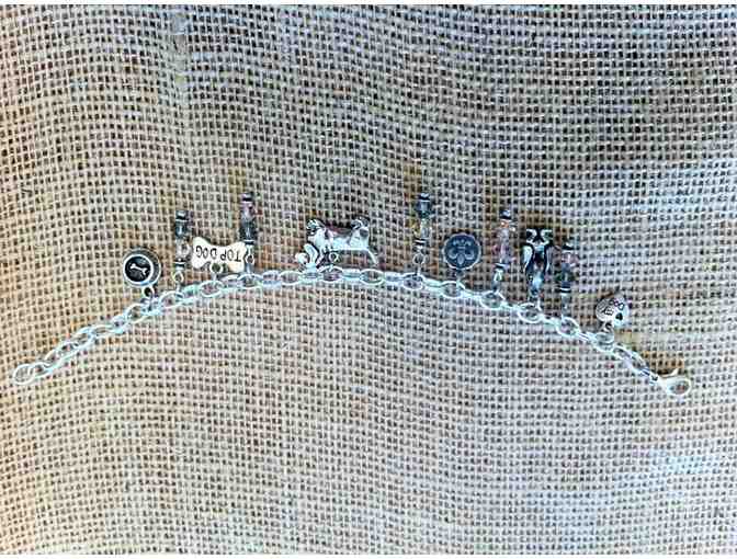 Basset Hound French Silver Plated Charm Bracelet