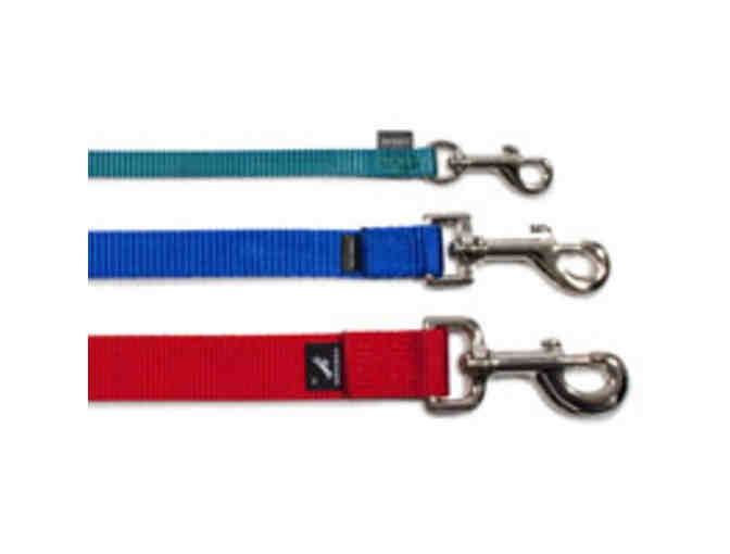 Nylon martingale collar and matching leash set - Cranberry