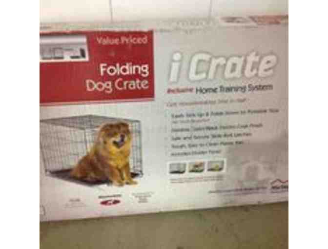 Folding dog crate by icrate (intermediate size)