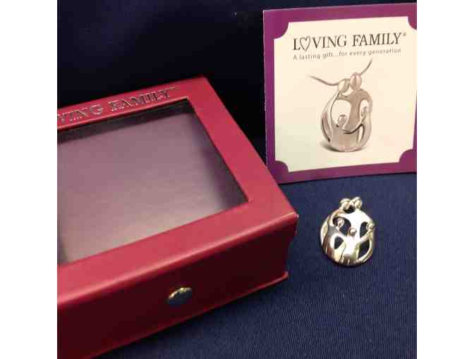 Silver 'Loving Family' Charm - Man, Woman and Three Children