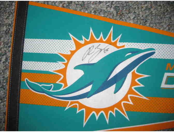 Miami Dolphins Pennant Autographed by #85 Brian Tyms includes COA