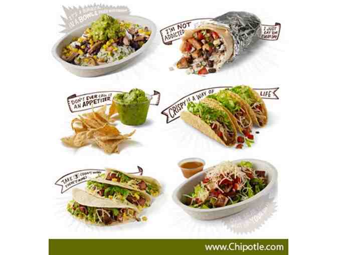 Chipotle Mexican Grill - Gift Card Good for Dinner for Four (4)