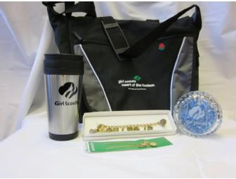 Girl Scout Carry Bag and Memorabilia