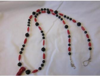 Red Coral and Banded Agate